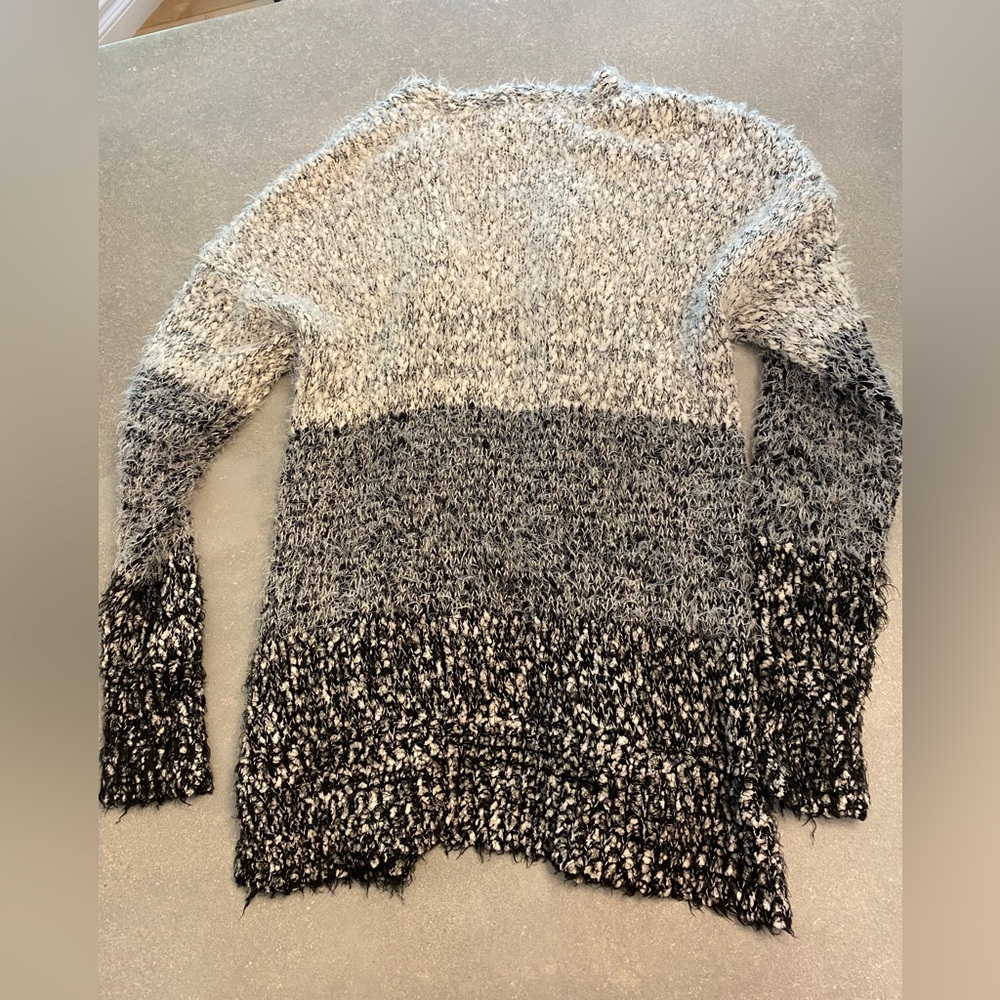 Maurices Black and Gray Cardigan Sweater with Cozy Knit - Picture 2 of 6